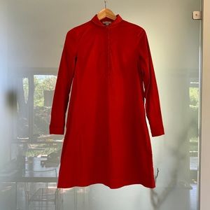 COS red long shirt dress